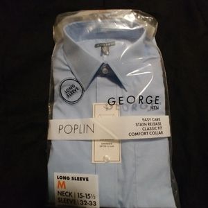 Baby blue mens M dress shirt (George)